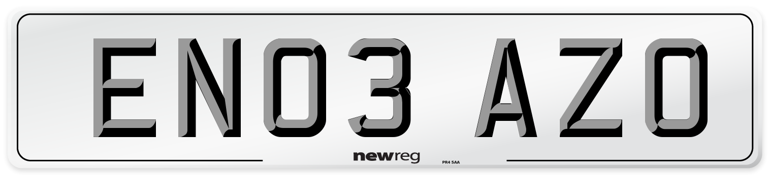 EN03 AZO Number Plate from New Reg